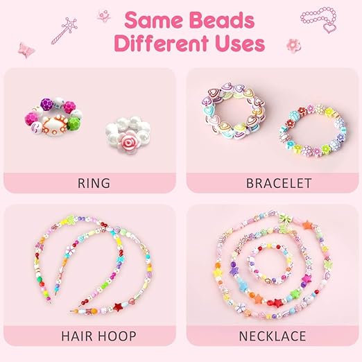 Educational toy DIY toys Clay Beads for Bracelet Making set, seed beads DIY beaded Jewelry making kit waist beads present for the kiddos Craft Kit Bracelet Making Kit gift for girl women