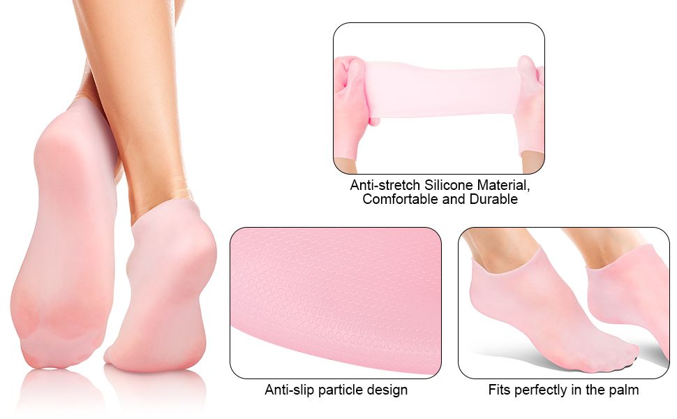 foot care set foot mask moisturzing socks with foot cream set cracked heel repair kit foot spa kit gel socks& crackedheel cream set footcare bundle heel balm anti-crack foot cream dry feet treatment