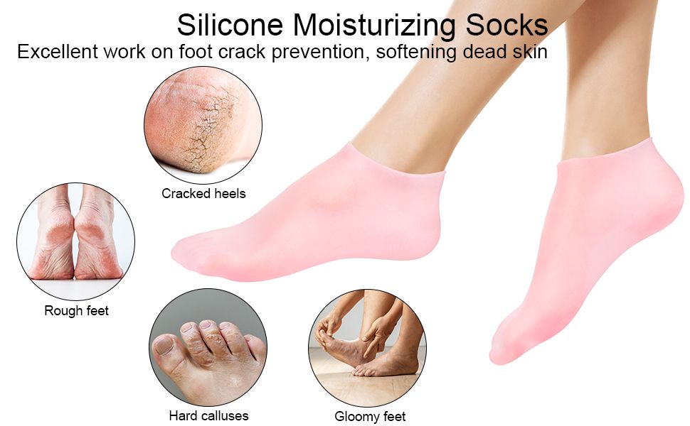foot care set foot mask moisturzing socks with foot cream set cracked heel repair kit foot spa kit gel socks& crackedheel cream set footcare bundle heel balm anti-crack foot cream dry feet treatment