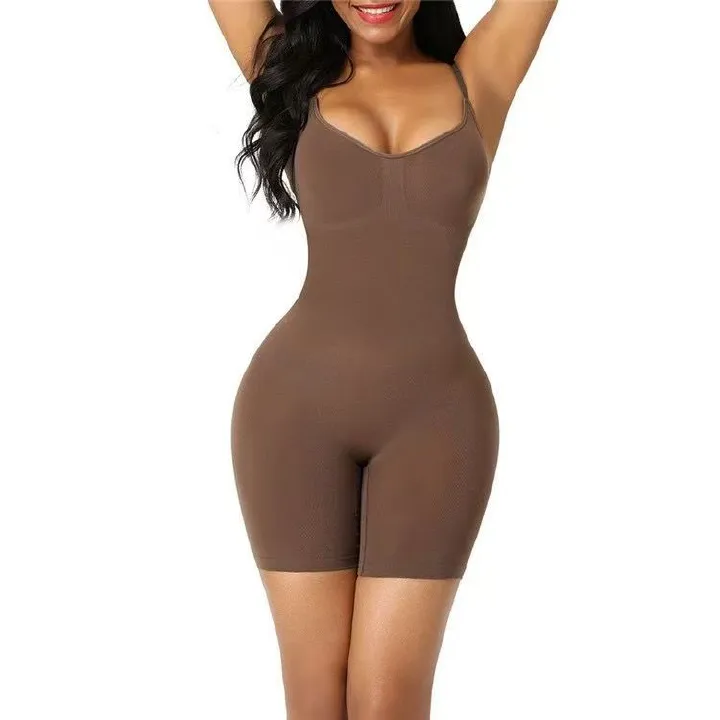 One-piece shapewear tight-fitting Waist Training Rompers Tummy Tuck And Butt Lift Shapewear For Women Tummy Control Bodysuit Butt Lifter Full Body Shaper Shorts plus size seamless