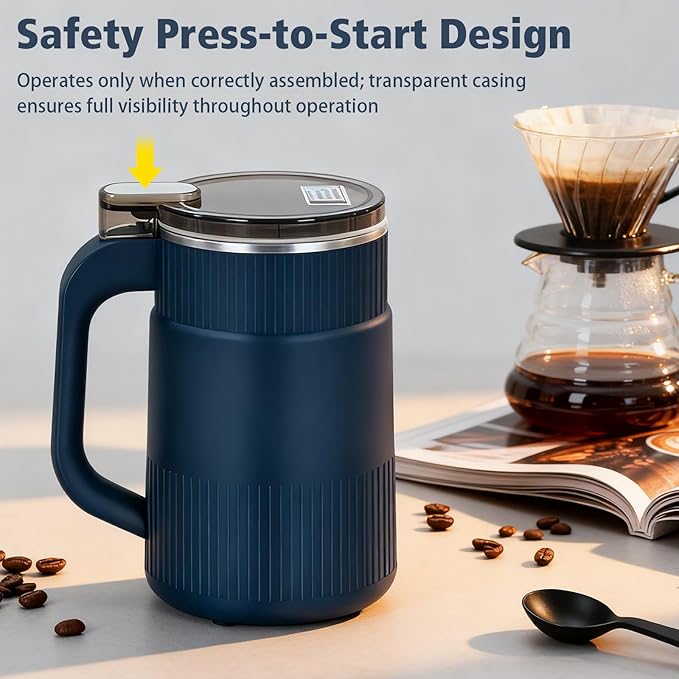 Spice Grinder 500ml, 200W Powerful Electric Coffee Bean Grinder with 8 Blades, Mini Home Grinder Smash Machine Spice Grinder Multi Function for Grain Nuts Seasoning Coffee Beans Spices