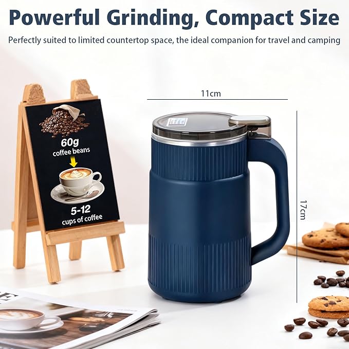 Spice Grinder 500ml, 200W Powerful Electric Coffee Bean Grinder with 8 Blades, Mini Home Grinder Smash Machine Spice Grinder Multi Function for Grain Nuts Seasoning Coffee Beans Spices