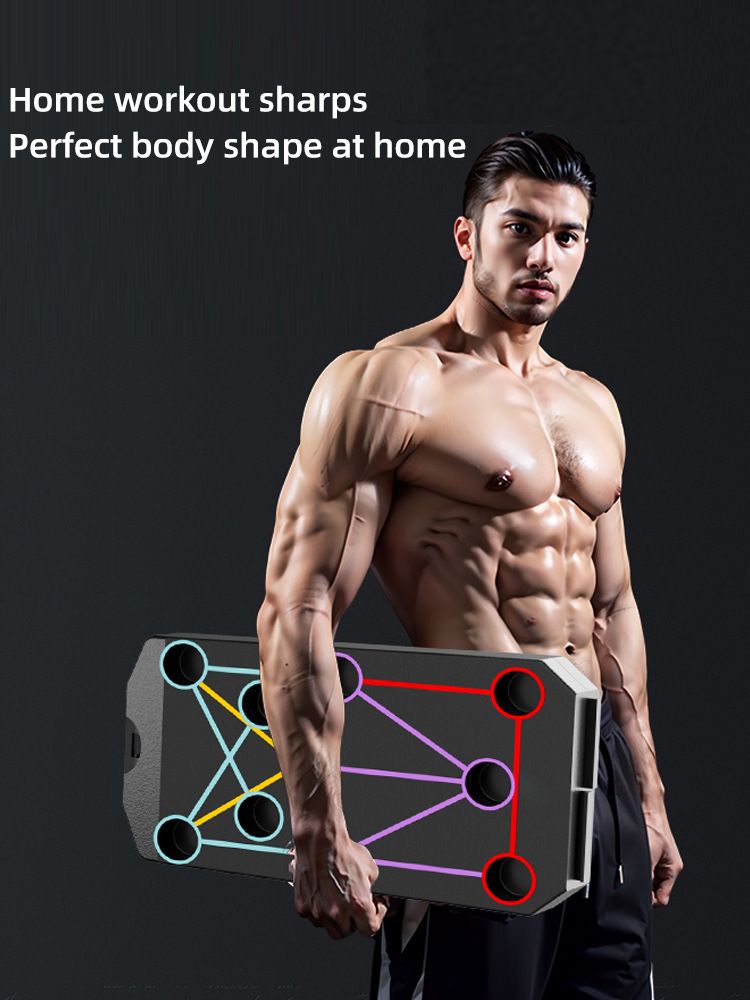 12 in 1 Portable  Fitness equipment Push-up Board set zonal training  Muscle Exercise Equipment  fitness gear  Pushup Workout Handles Non-Slip Design Home Strength Training for chest，shoulder，tricep