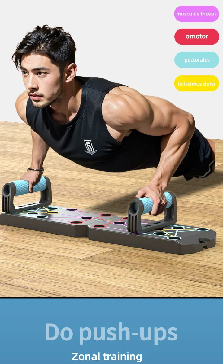 12 in 1 Portable  Fitness equipment Push-up Board set zonal training  Muscle Exercise Equipment  fitness gear  Pushup Workout Handles Non-Slip Design Home Strength Training for chest，shoulder，tricep