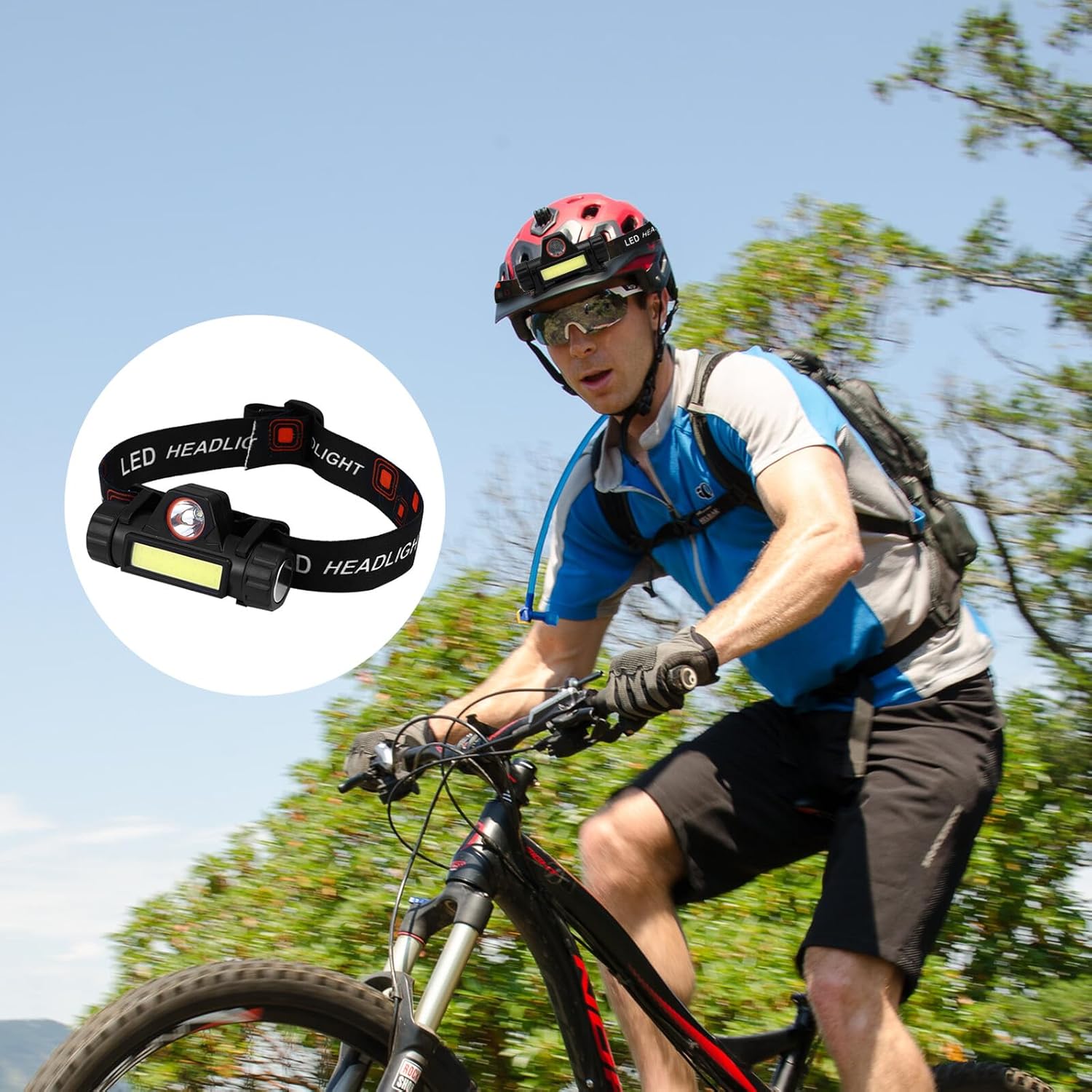 headlight torcha Ultra bright headlamp LED Flashlight  3 mode LED Head light USB Rechargeable  Head lamp  head Torch for camping ， hiking working  head light