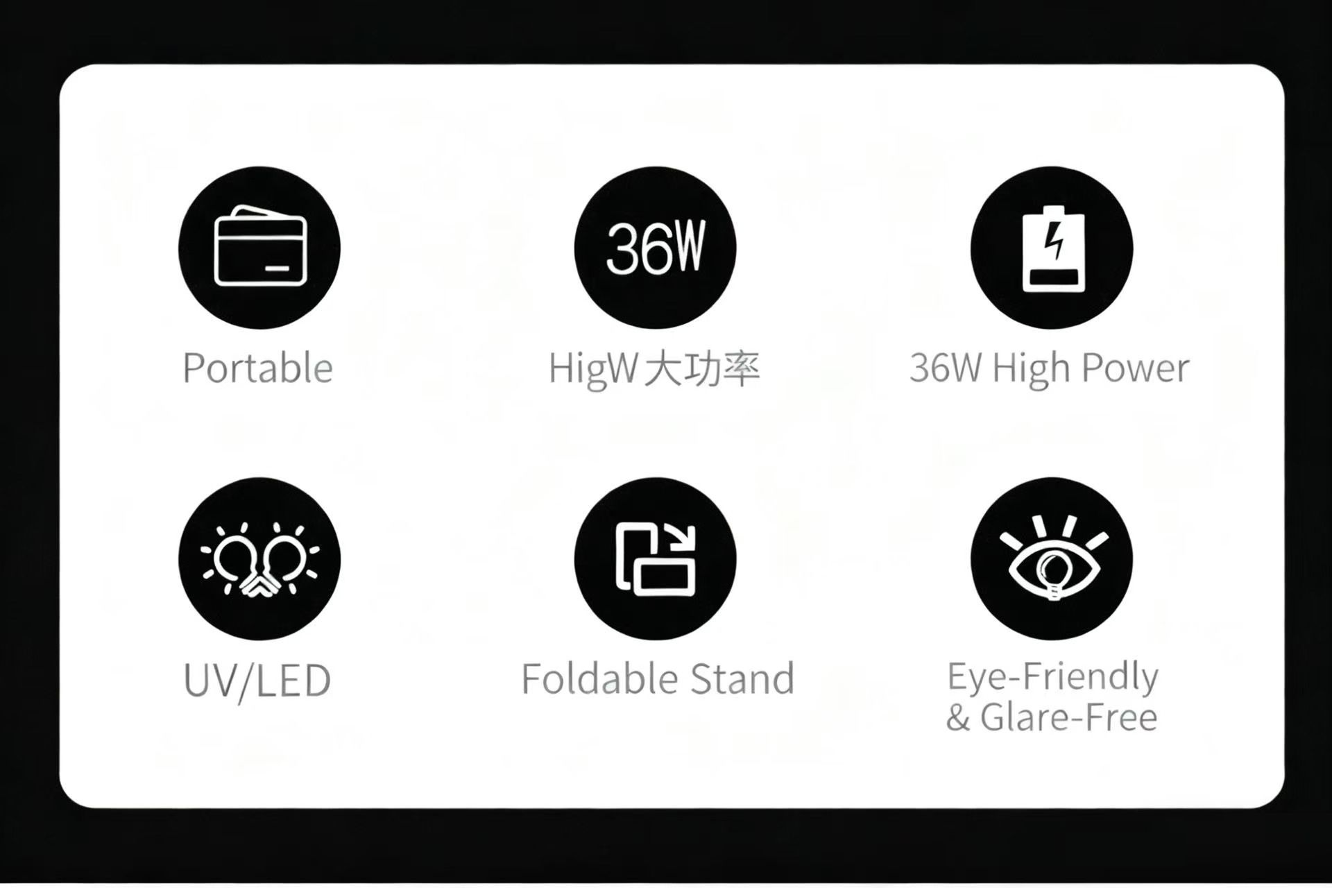 36W UV LED nail lamp-portable quick dry gel polish dryer USB nail art tool