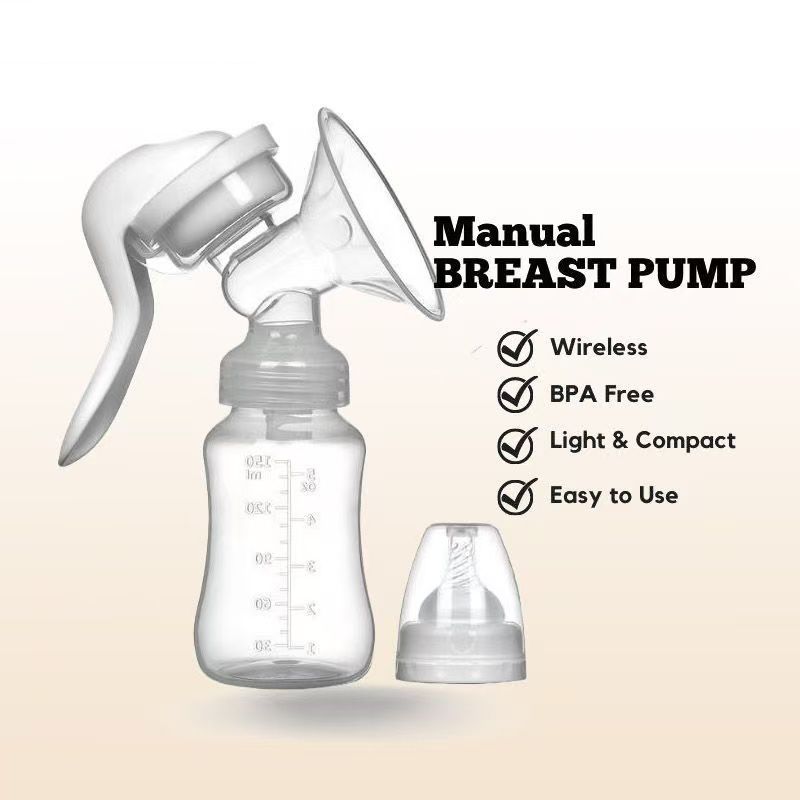 Portable Baby Feeding Pumps ，household  manual Breast Pump for newborn Silicone Hand Pump for Breastfeeding baby feeding set newborn baby feeding bottle