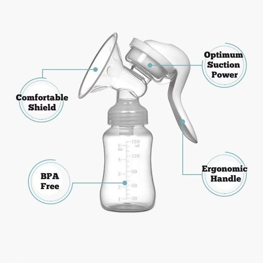 Portable Baby Feeding Pumps ，household  manual Breast Pump for newborn Silicone Hand Pump for Breastfeeding baby feeding set newborn baby feeding bottle