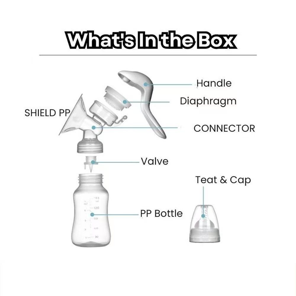 Portable Baby Feeding Pumps ，household  manual Breast Pump for newborn Silicone Hand Pump for Breastfeeding baby feeding set newborn baby feeding bottle