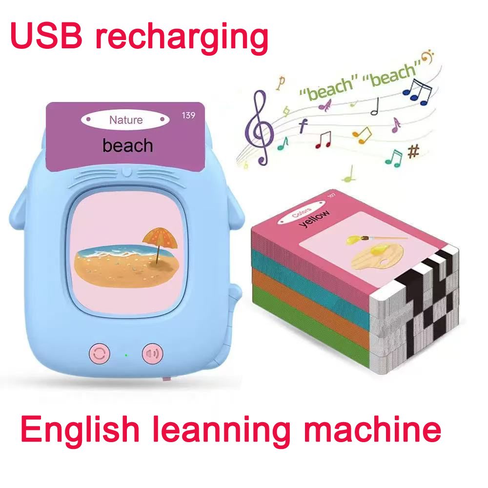 Electronic learning machine Talking Flash Cards for kids (224 Words Preschool Education card early education device Toys for Toddlers ，Learning Speech Sensory Toys for Toddlers Educational Toy