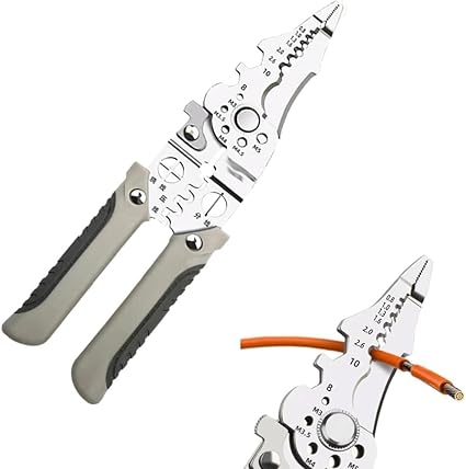 32 in 1 Multifunctional Stripping Crimping Pliers Terminal household professional tools Crimper Cable Cutter Adjustable Automatic Wire Stripper for electrician Comprehensive Tool for Stripping Cutting