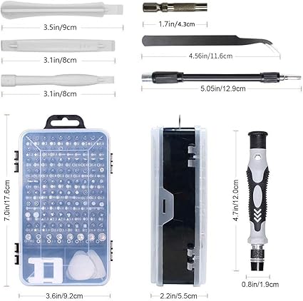 Precision Screwdriver Set,screwdriver kit，multi Repair Tools Professional Grade 115 in 1 Magnetic Repair Tool  for Electronics, Computer, iPhone, Laptop, Game Console, Watch, Eyeglasses, Modding