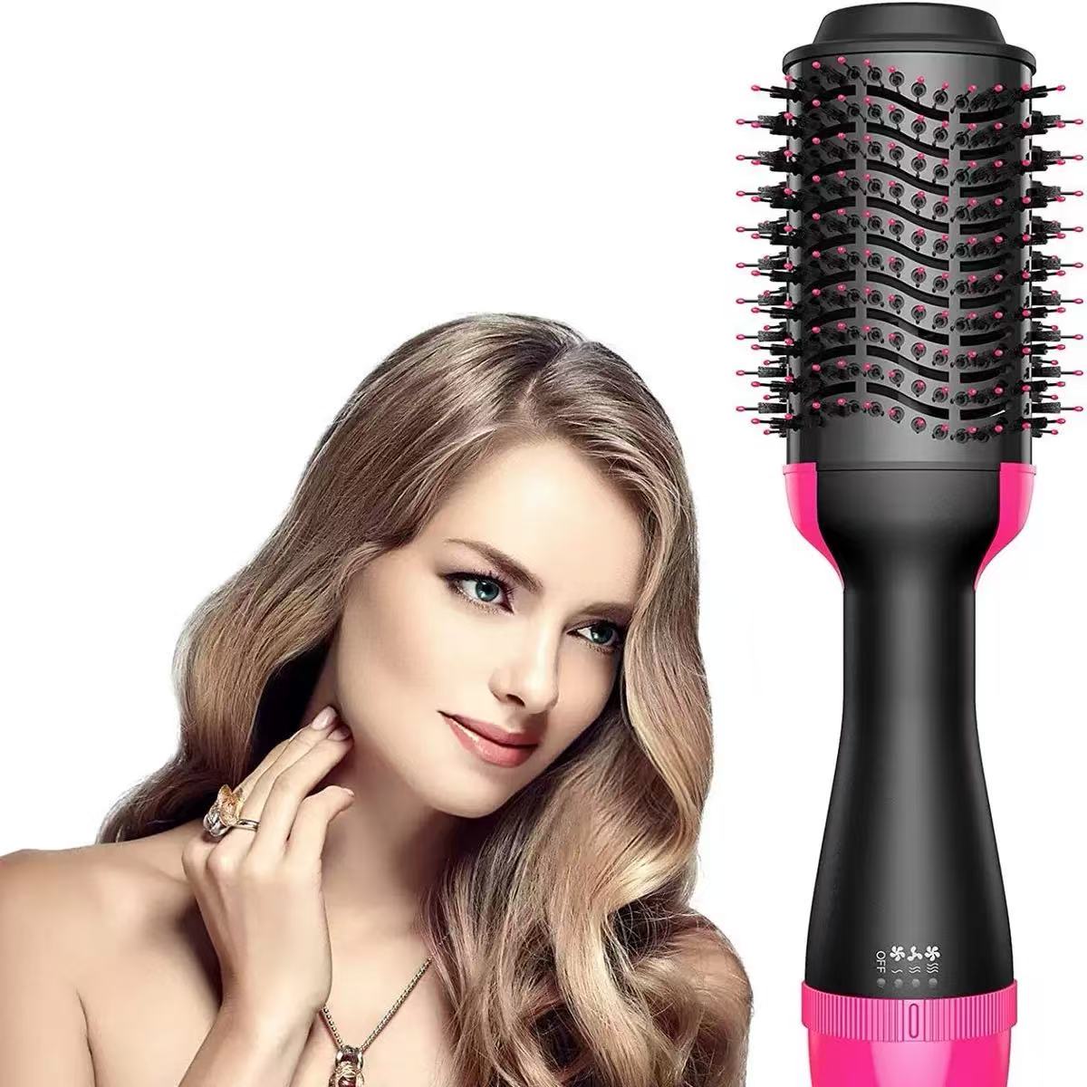 Hair Dryer Brush Blow Dry Brush Hairdryer & Hot Air Styler for Fast Drying & Styling for Frizz-Free Voluminous Blowouts - Anti-Frizz & Volume Boost for Smooth Bouncy household Hair  Dryer hair styling