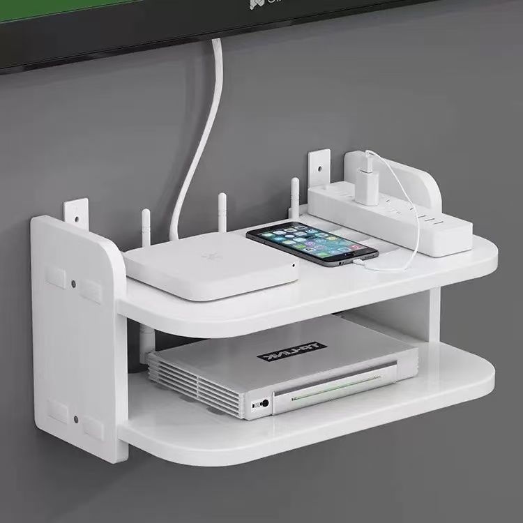 wifi router shelf wall mounted WiFi modem punch free storage box put modem set-top box  wall decorate TV set-top box placing rack wireless router organizer wall mounted shelves for DVD/Decoder/Player