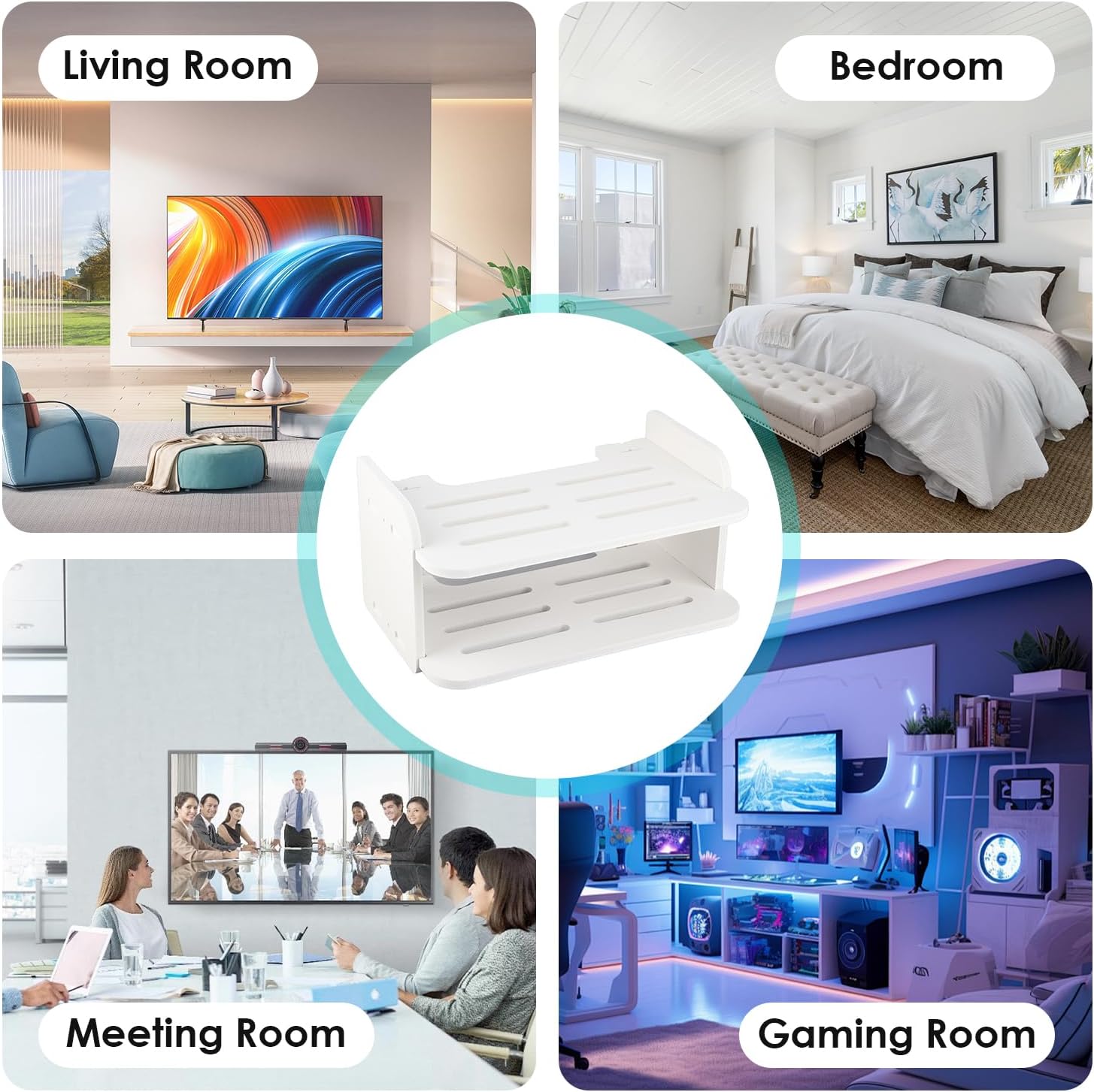 wifi router shelf wall mounted WiFi modem punch free storage box put modem set-top box  wall decorate TV set-top box placing rack wireless router organizer wall mounted shelves for DVD/Decoder/Player