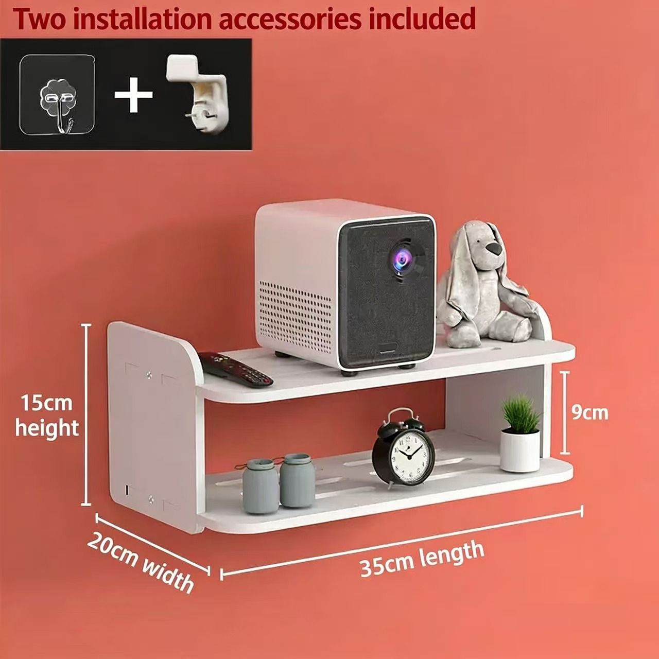 wifi router shelf wall mounted WiFi modem punch free storage box put modem set-top box  wall decorate TV set-top box placing rack wireless router organizer wall mounted shelves for DVD/Decoder/Player