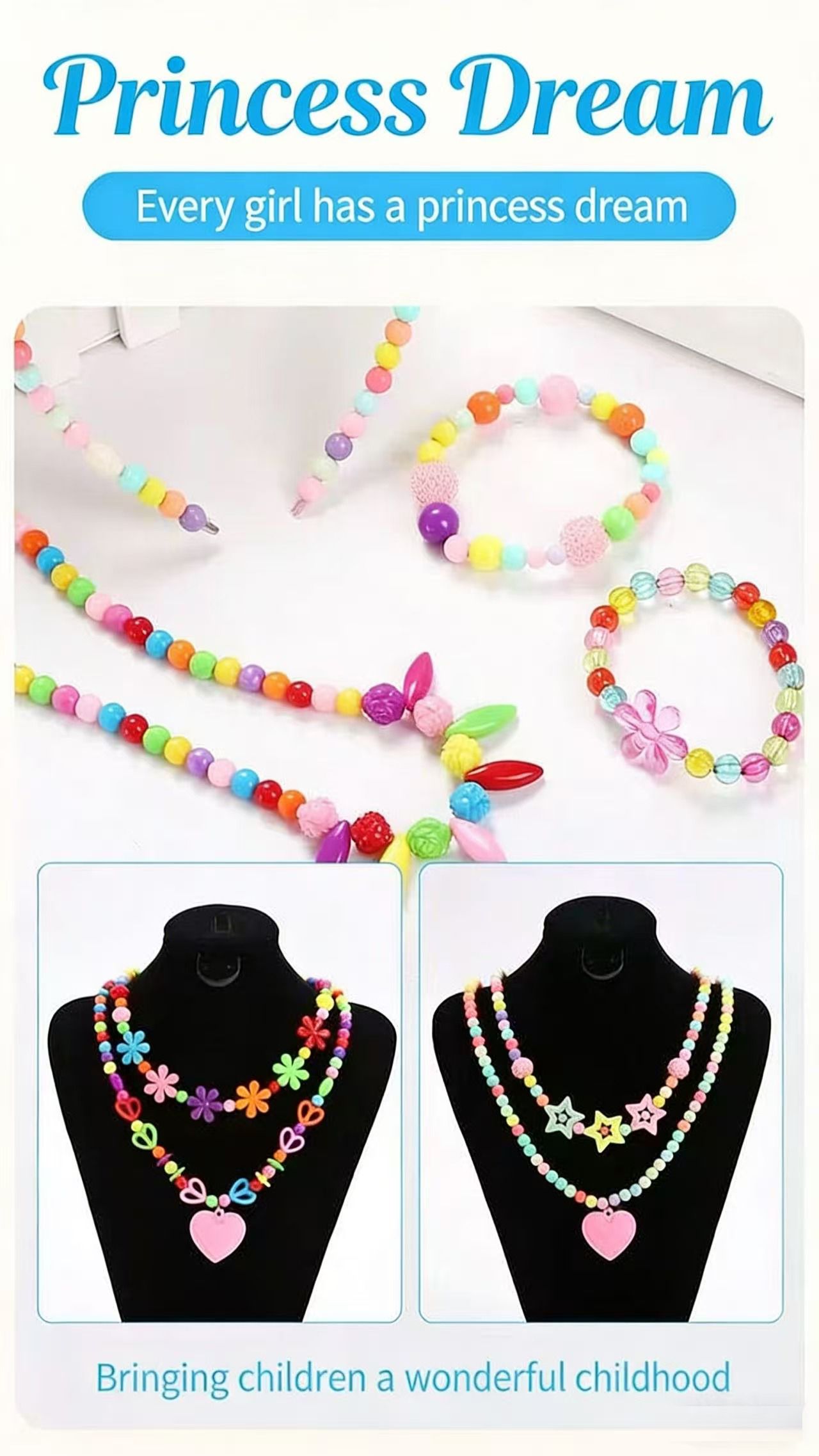 Educational toy DIY toys Clay Beads for Bracelet Making set, seed beads DIY beaded Jewelry making kit waist beads present for the kiddos Craft Kit Bracelet Making Kit gift for girl women