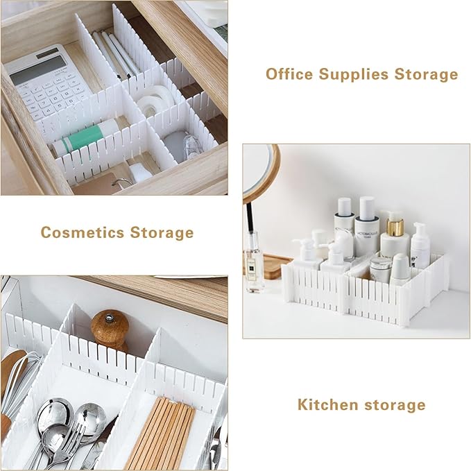 8pcs closet organizer wardrobe organizer kitchen storage office supplies storage drawer organization jewelry storage box adjustable drawer dividers makeup storage tray sock organizer cosmetics storage