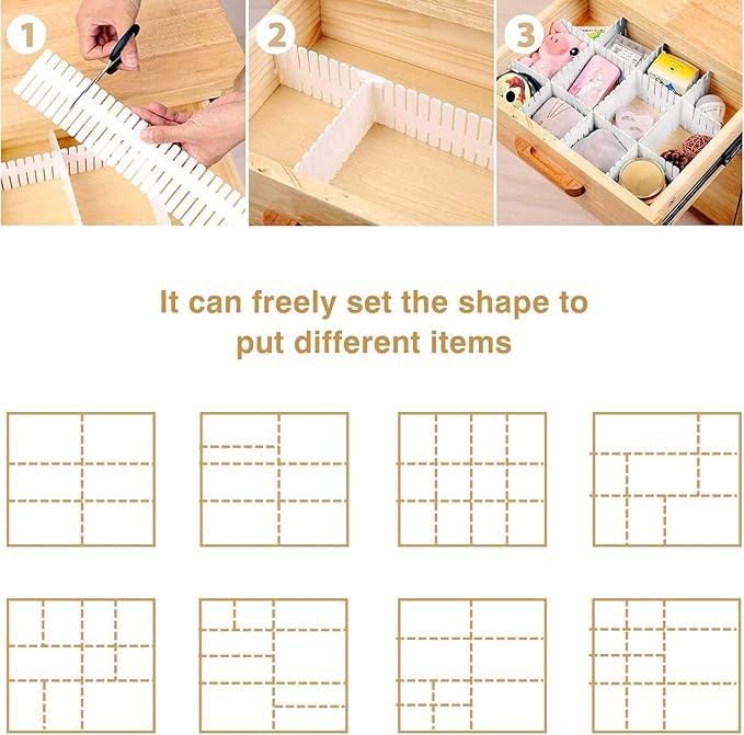 8pcs closet organizer wardrobe organizer kitchen storage office supplies storage drawer organization jewelry storage box adjustable drawer dividers makeup storage tray sock organizer cosmetics storage