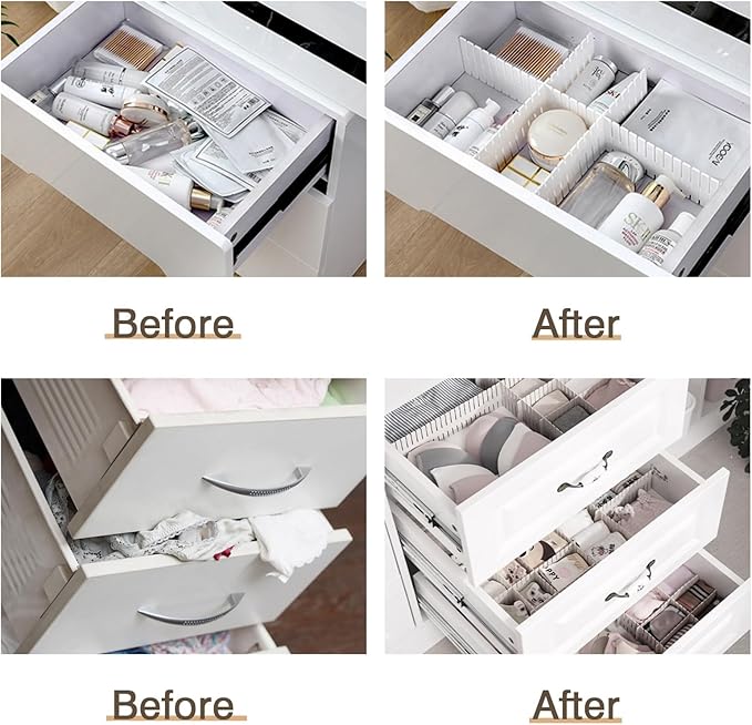 8pcs closet organizer wardrobe organizer kitchen storage office supplies storage drawer organization jewelry storage box adjustable drawer dividers makeup storage tray sock organizer cosmetics storage