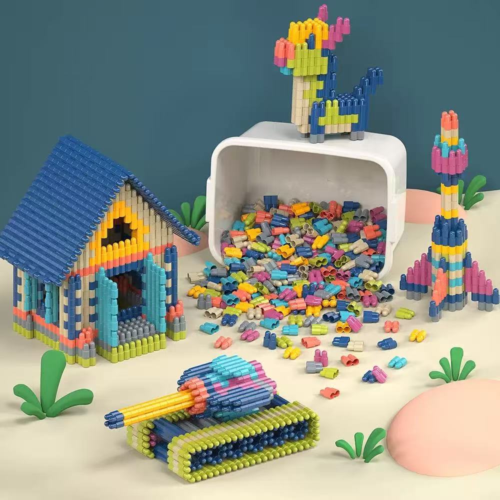 160 pcs Children3D Puzzle Game  Block Toys Design Build Own Building Blocks Children's Educational kid Toys Parent-Child Interaction boy girl toy Gift