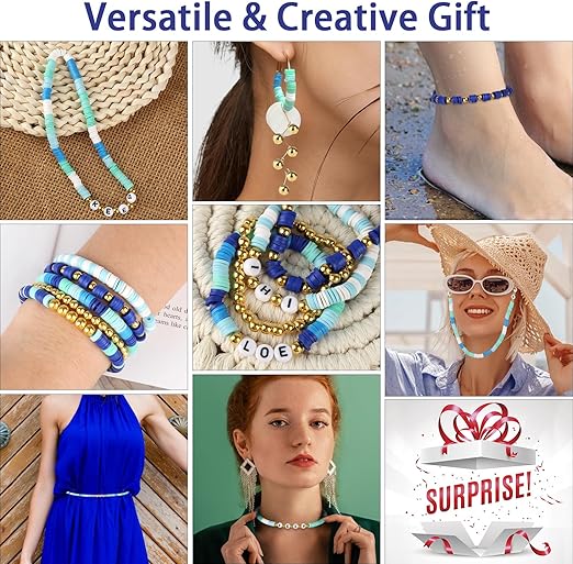 Educational toy DIY toys Clay Beads for Bracelet Making set, seed beads DIY beaded Jewelry making kit waist beads present for the kiddos Craft Kit Bracelet Making Kit gift for girl women