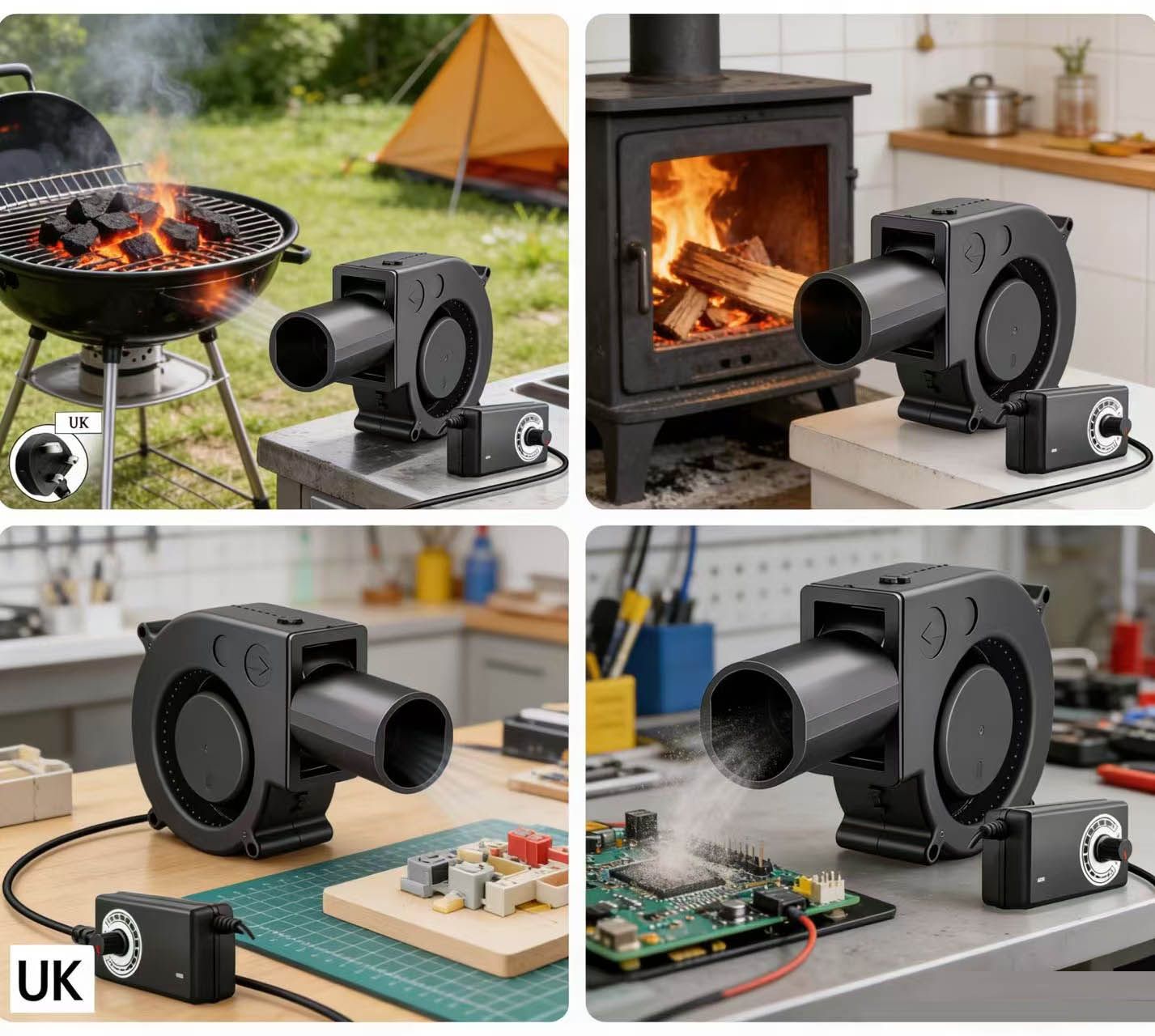 Barbecue Tools Turbo Blower with Adjustable Speed Cooking Tool Handheld Barbecue Blower Camping Air Blower Cooking Speed Controller Outdoor Portable Machine Barbecue Fan with Small Blast Engine