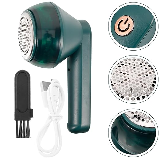 Fabric Shaver, Lint Remover for Clothes, Electric Lint Shaver with 3-Leaf Blades, Purple Sweater Shavers to Remove Pilling for Clothing, Couch, Furniture, Fuzz, Lint Ball, Bobbles, USB Rechargeable