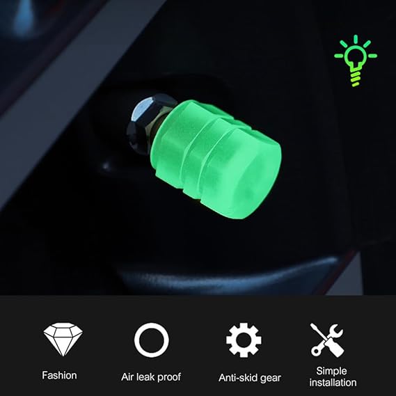 4pcs/Set Bike Lights Tire Valve Cap Flashlight Auto Car Motorcycle Tire Air Valve Wheel Spokes Light Bike Accessories