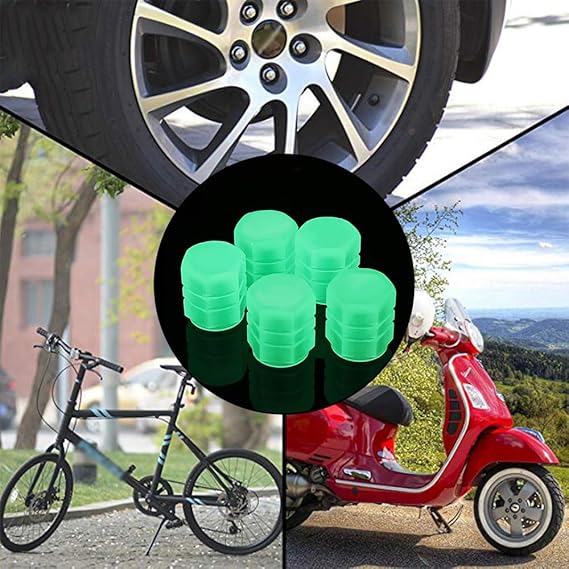 4pcs/Set Bike Lights Tire Valve Cap Flashlight Auto Car Motorcycle Tire Air Valve Wheel Spokes Light Bike Accessories