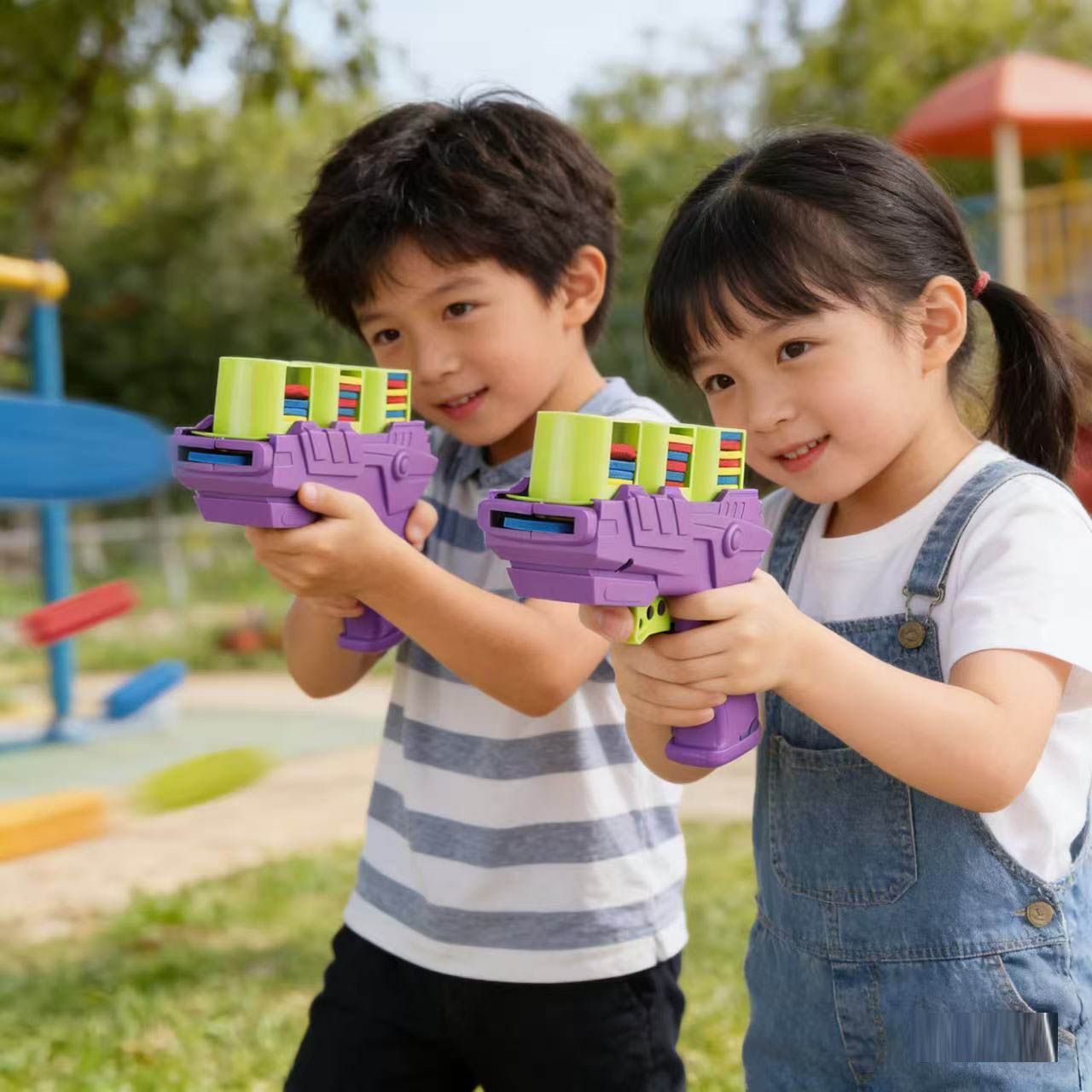 Kids Foam Flying Disc Radish Gun Toy, Soft Disc Shooting Launcher, Outdoor Interactive Game Toy For Boys & Girls
