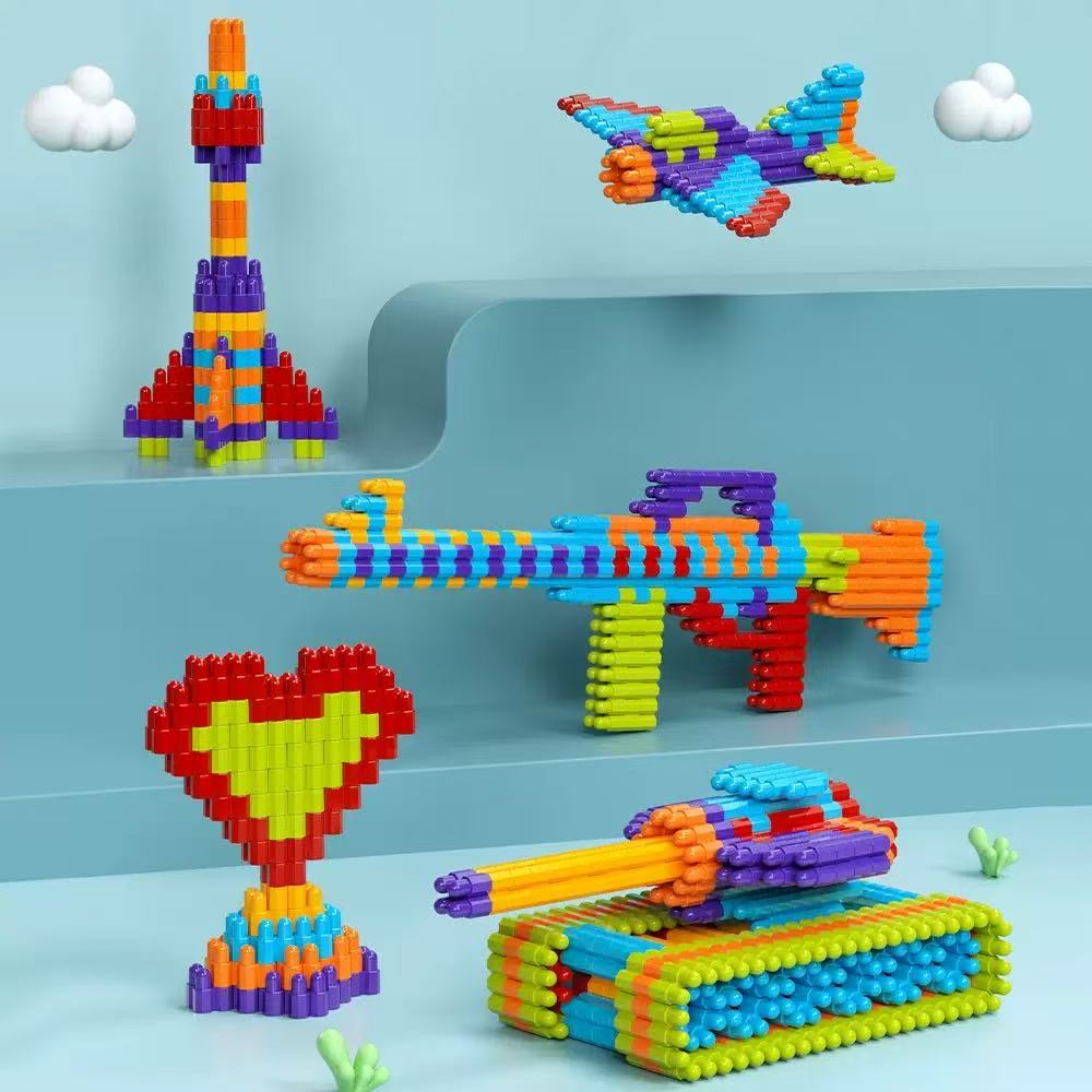 160 pcs Children3D Puzzle Game  Block Toys Design Build Own Building Blocks Children's Educational kid Toys Parent-Child Interaction boy girl toy Gift
