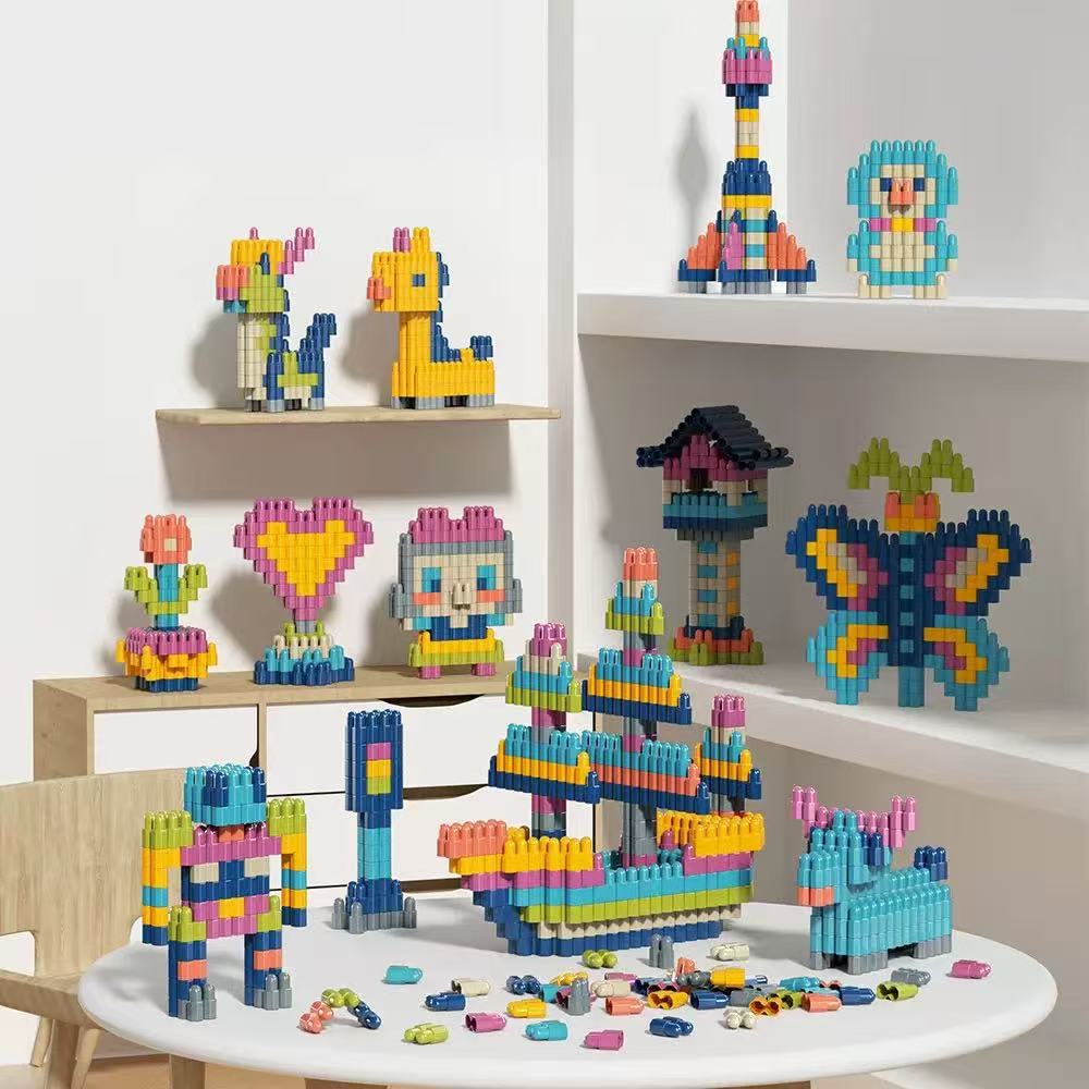 160 pcs Children3D Puzzle Game  Block Toys Design Build Own Building Blocks Children's Educational kid Toys Parent-Child Interaction boy girl toy Gift