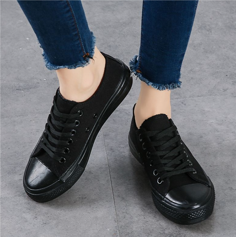 Women's Shoes Flats Canvas Shoes Low-top candy-colored cloth shoes, versatile lace-up casual student party shoes, canvas shoes, women's flat shoes