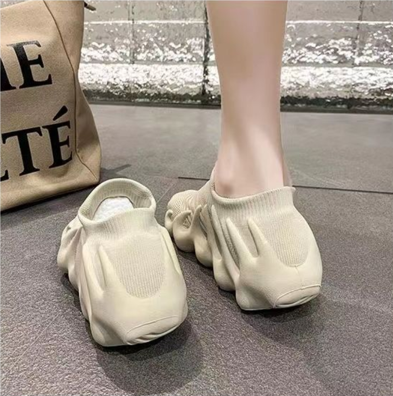 Women's Shoes Sneakers Slip-on mesh breathable women's shoes for summer couples octopus flying woven coconut shoes without laces volcanic socks shoes sneakers