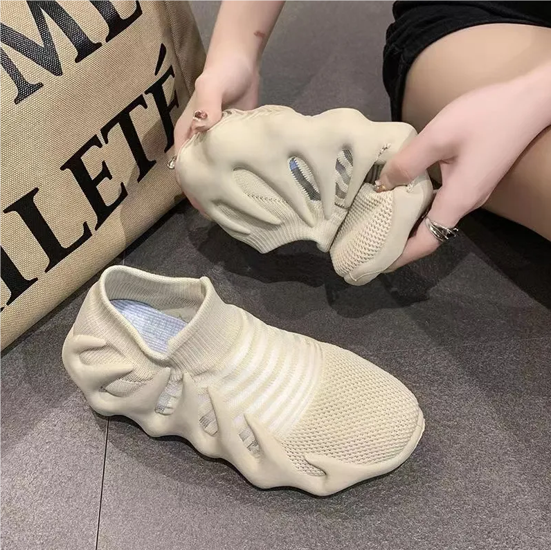 Women's Shoes Sneakers Slip-on mesh breathable women's shoes for summer couples octopus flying woven coconut shoes without laces volcanic socks shoes sneakers