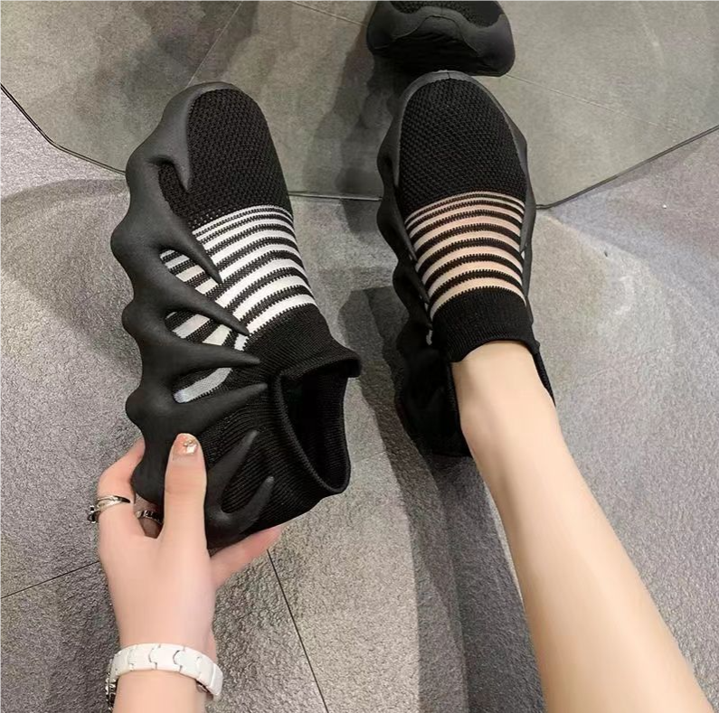 Women's Shoes Sneakers Slip-on mesh breathable women's shoes for summer couples octopus flying woven coconut shoes without laces volcanic socks shoes sneakers
