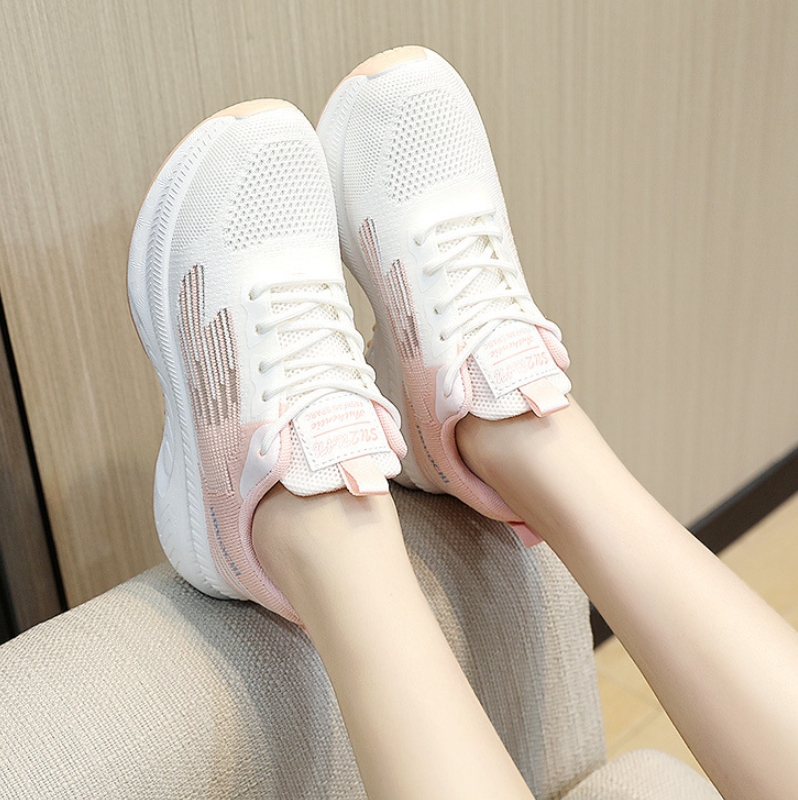 Shoes  Women's Shoes  Sneakers White shoes with thick soles lightweight and casual running shoes fashionable and versatile spring breathable sports shoes