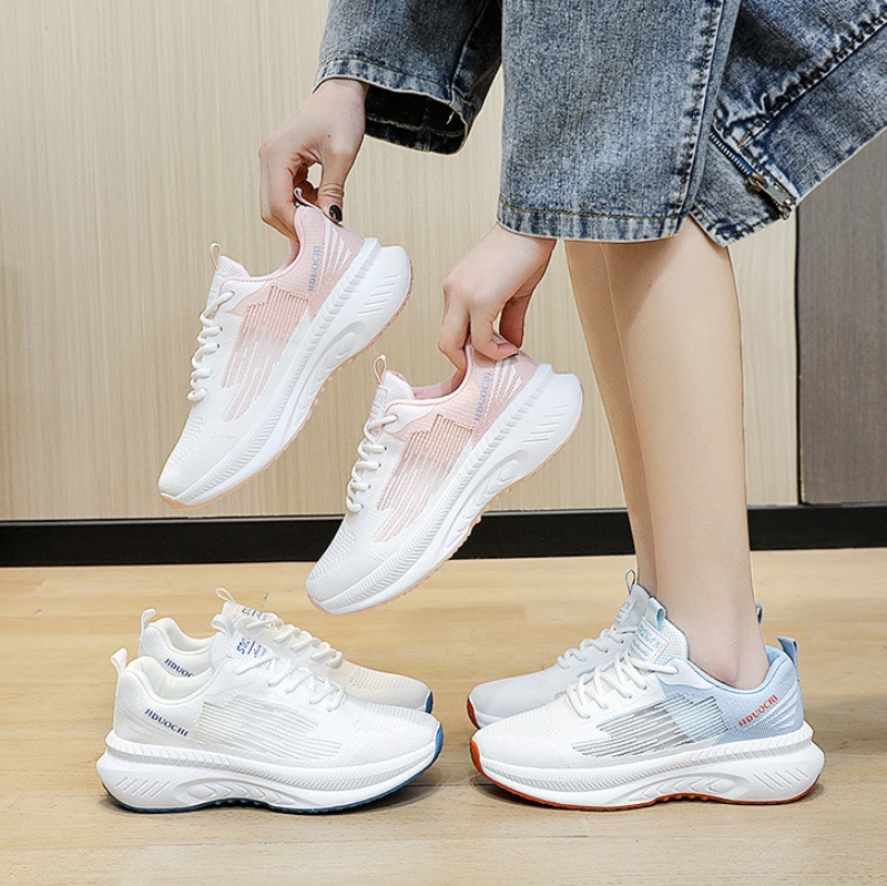 Shoes  Women's Shoes  Sneakers White shoes with thick soles lightweight and casual running shoes fashionable and versatile spring breathable sports shoes