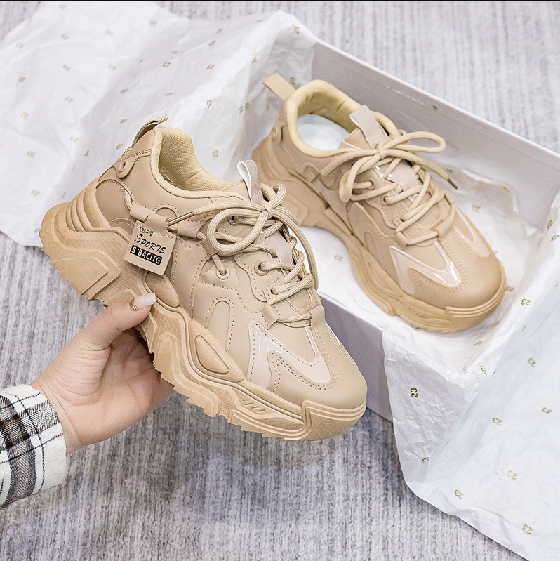 Shoes  Women's Shoes  Sneakers  New Thick-Soled Black Shoes Sports Soft Soles No Fatigue Breathable Running Fashion Shoes