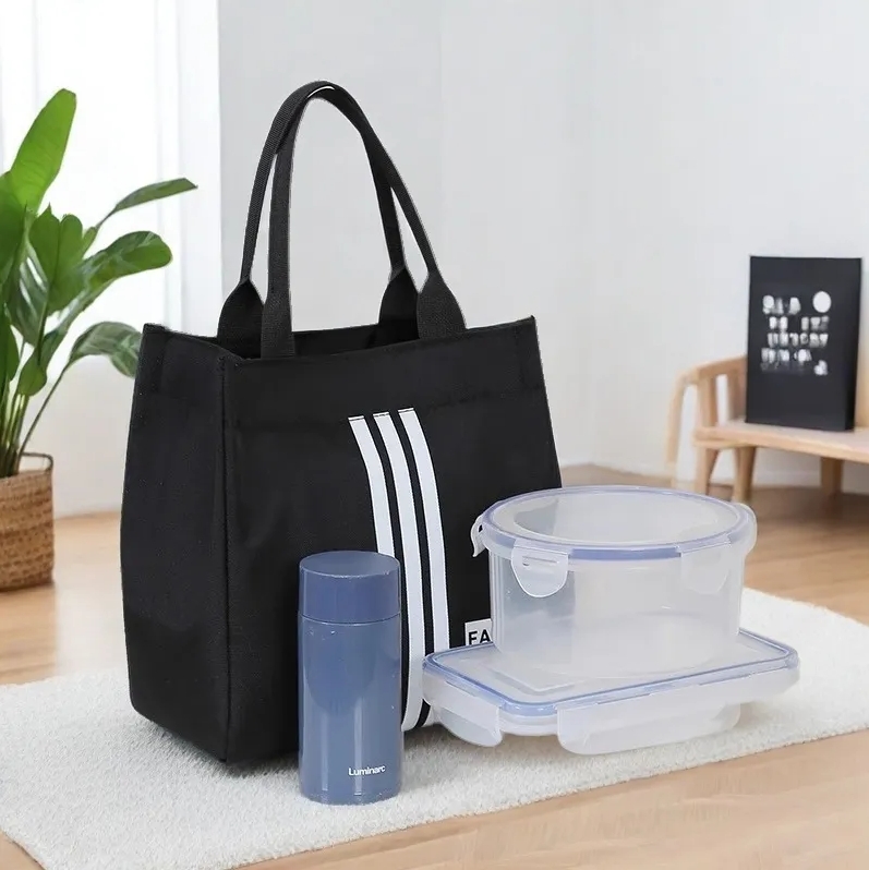 Bags  Women's Bags  Top-Handle Bags New Large Capacity Canvas Handbags For Going Out To Work Handbags Student Lunch Boxes Versatile Simple Mommy Lunch Box Bags