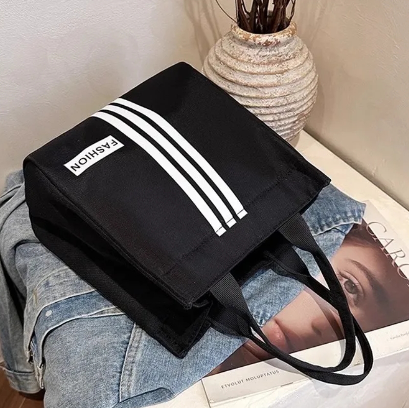 Bags  Women's Bags  Top-Handle Bags New Large Capacity Canvas Handbags For Going Out To Work Handbags Student Lunch Boxes Versatile Simple Mommy Lunch Box Bags