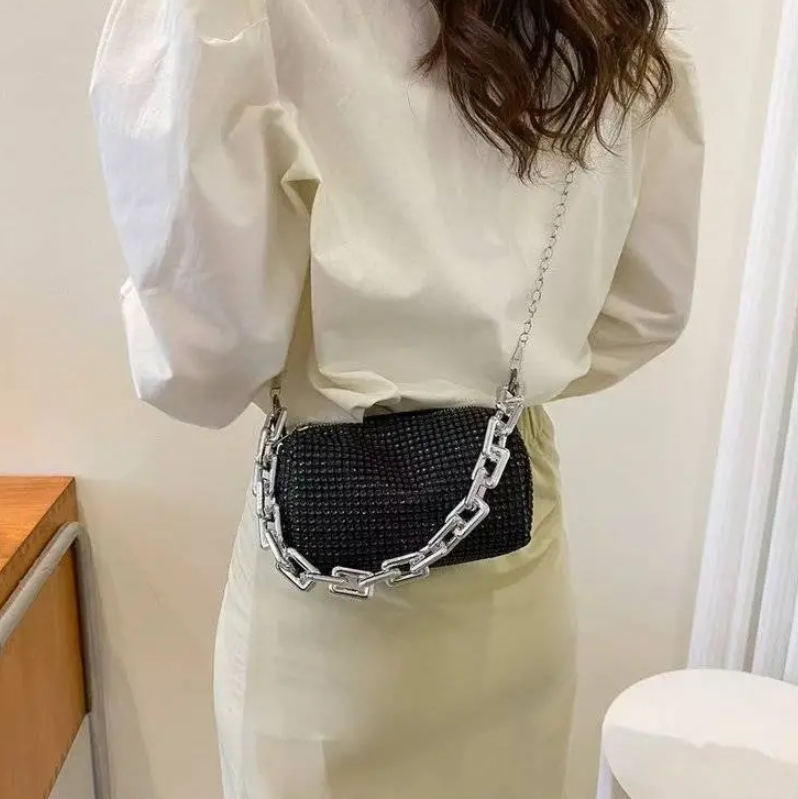 Rhinestone Bag New Full Diamond Diamond Bag Armpit Bag Versatile Shoulder Crossbody Women's Bag Handbag