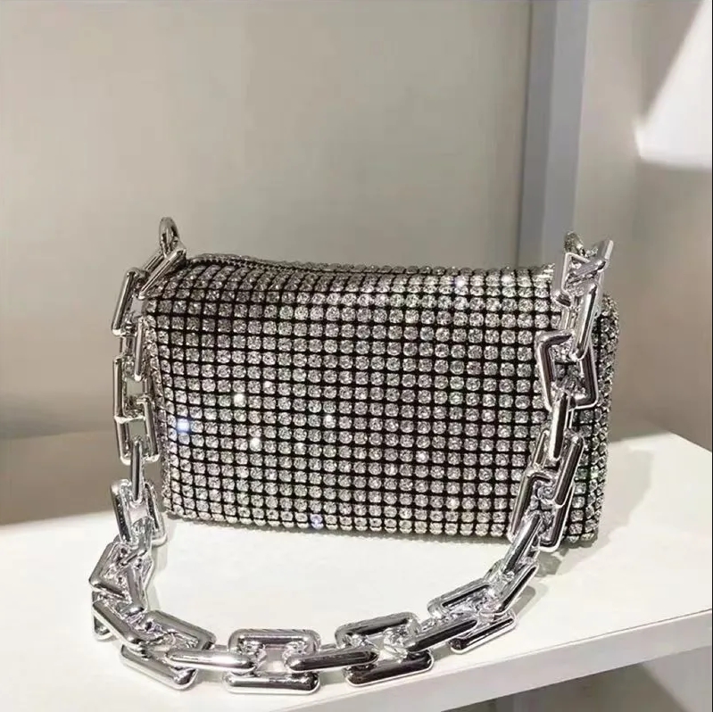 Rhinestone Bag New Full Diamond Diamond Bag Armpit Bag Versatile Shoulder Crossbody Women's Bag Handbag