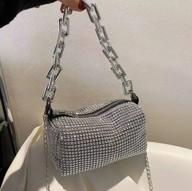 Rhinestone Bag New Full Diamond Diamond Bag Armpit Bag Versatile Shoulder Crossbody Women's Bag Handbag