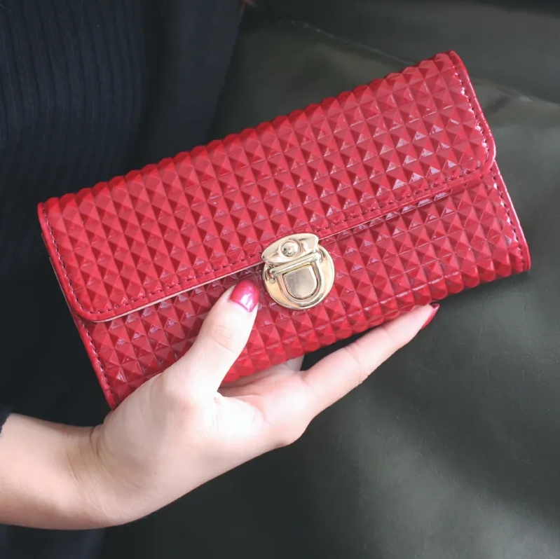 New Japanese And Korean Version Buckle Cute Fashionable Simple Student Small Wallet Wallet Female