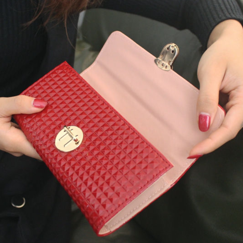 New Japanese And Korean Version Buckle Cute Fashionable Simple Student Small Wallet Wallet Female