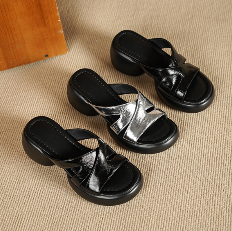 Open-Toe Thick-Soled Sandals For Women  New Style High-Heeled Fairy Slippers