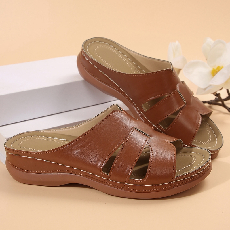 Women's Sandals New Comfortable Lightweight Wedge Heel Thick-Soled Sandals Beach Slippers