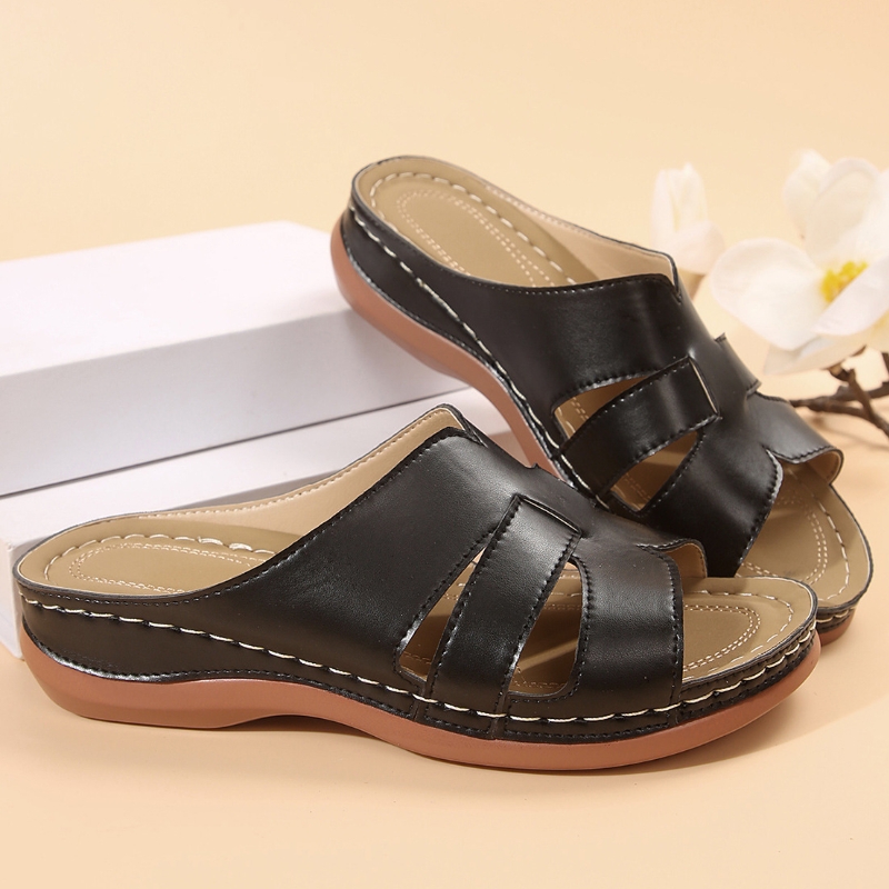 Women's Sandals New Comfortable Lightweight Wedge Heel Thick-Soled Sandals Beach Slippers